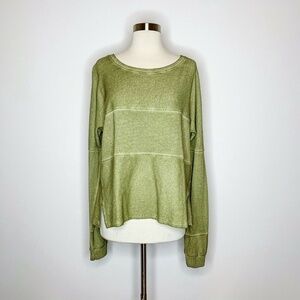 Paparazzi Sweatshirt Green Textured Sage NWT